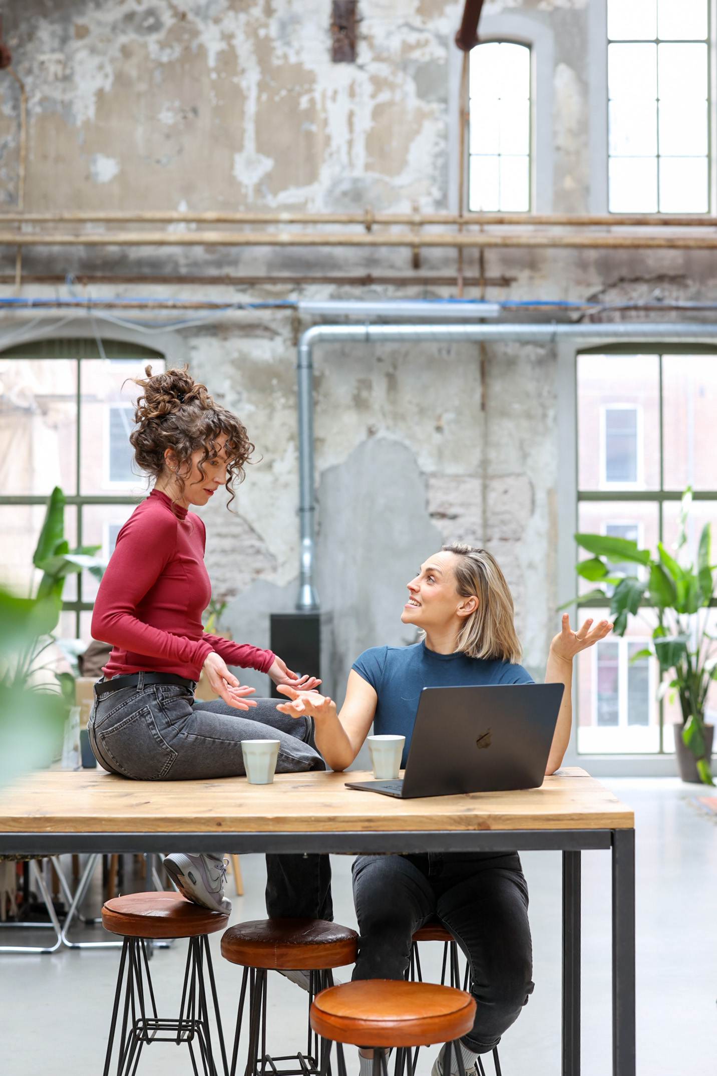 WeWomen founders discussing their business strategy